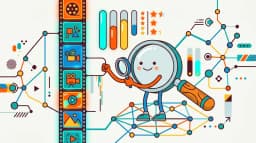 Technical diagram of neural network frame generation with glowing quality meter indicators