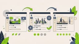 Side-by-side AI video generator output screens showing different visual styles and quality levels