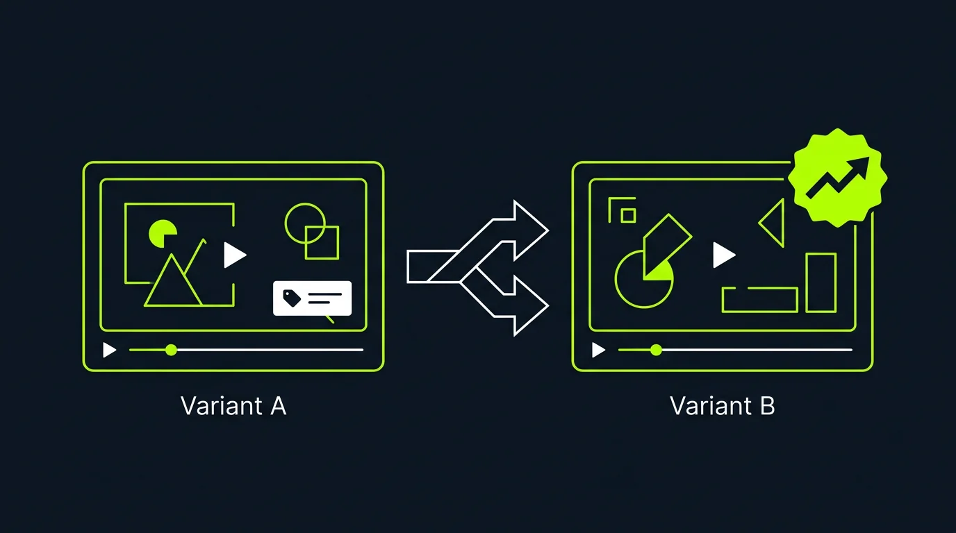 Two landing page video variants ready for A/B testing