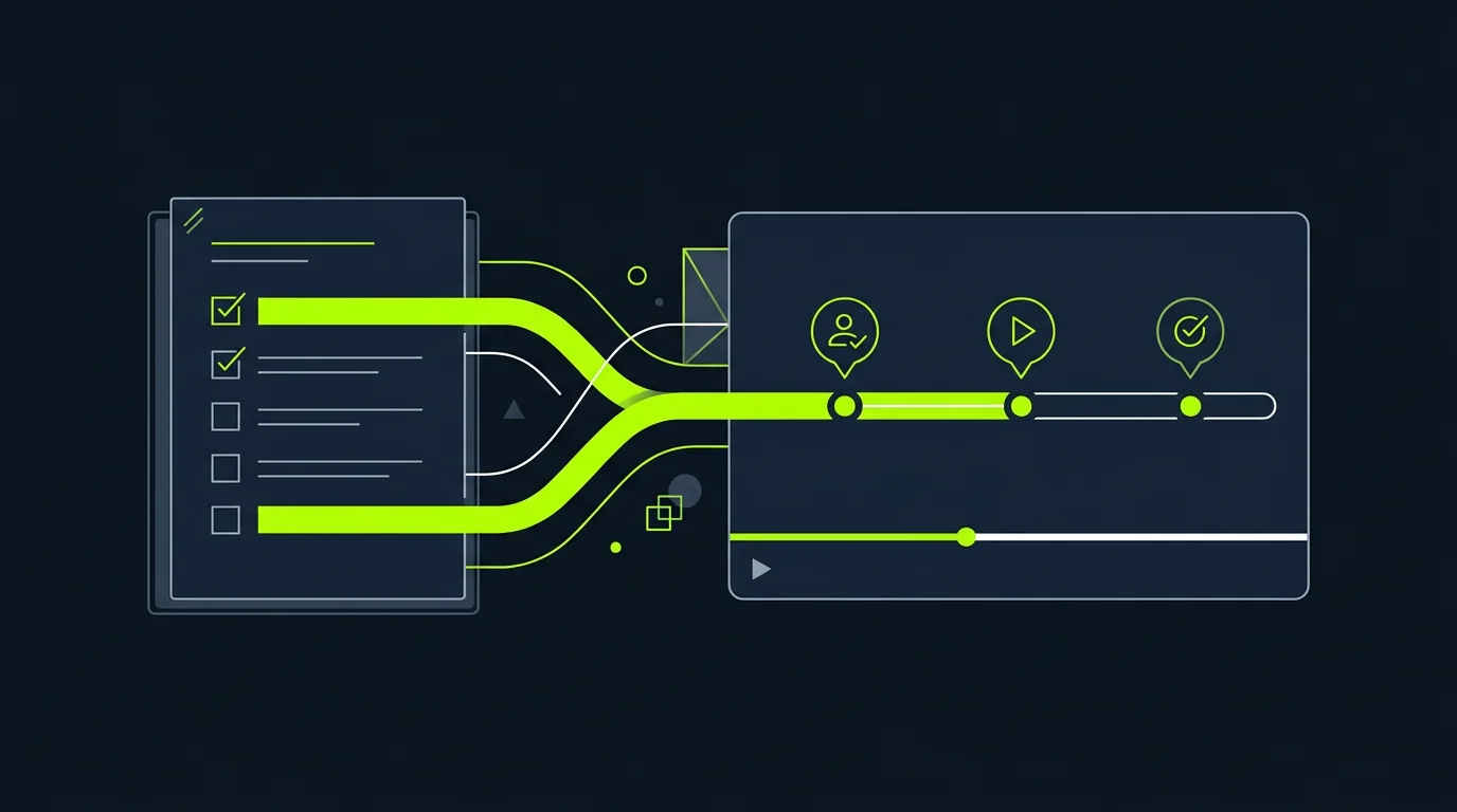 Customer onboarding video walkthrough generated from a setup guide